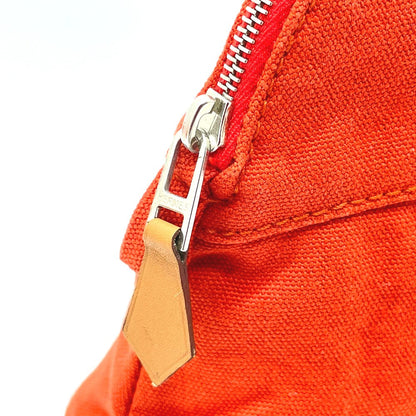 Hermes Pouch Cotton Orange Bored Pouch Women