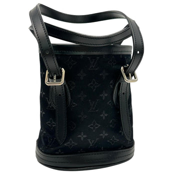 Louis Vuitton Handbag M92144 Monogram Satin Noir Little Bucket Monogram Satin Noir Women