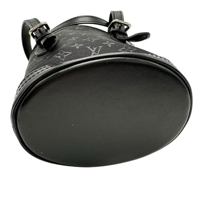 Louis Vuitton Handbag M92144 Monogram Satin Noir Little Bucket Monogram Satin Noir Women