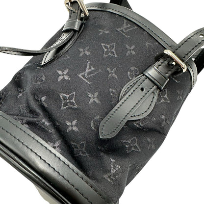 Louis Vuitton Handbag M92144 Monogram Satin Noir Little Bucket Monogram Satin Noir Women