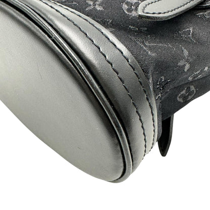 Louis Vuitton Handbag M92144 Monogram Satin Noir Little Bucket Monogram Satin Noir Women