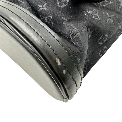 Louis Vuitton Handbag M92144 Monogram Satin Noir Little Bucket Monogram Satin Noir Women