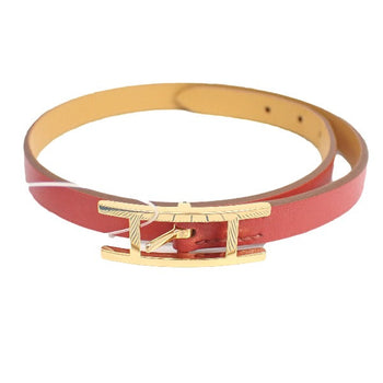 Hermes Bracelet Calfskin Leather Sanguine Beapi De Bourtour Taderakto Sanguine Women