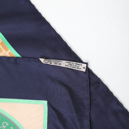 Hermes Scarf Silk Navy Les Haras Nationaux Carre90 Carre90 Women