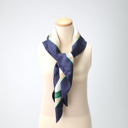 Hermes Scarf Silk Navy Les Haras Nationaux Carre90 Carre90 Women