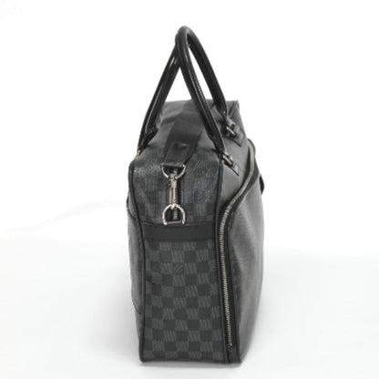 Louis Vuitton Shoulder Bag N23253 Damier Grafitto Canvas Gray Business Bag Damier Graphite Ikar Mens