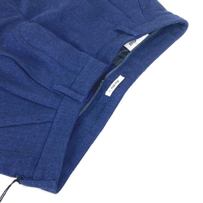 Miumiu Shorts Mp676 Wool, Elastane Blue Women 36