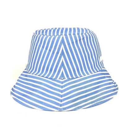 Miumiu Hat 5Hc196 Polyamide Blue Logo Stripe S