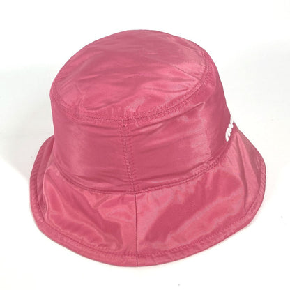 Miumiu Hat 5Hc196 Polyester Pink Logo M