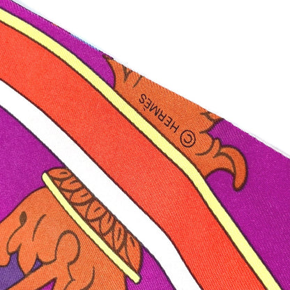 Hermes Scarf Silk Pink Twill Up Women