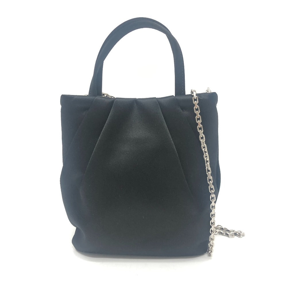 Rogervivier Handbag Rbwanvk0000Rs0B999 Satin Black Crystal Draped Pocket Bouquet Strass Micro