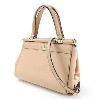 Coach Handbag 31918 Leather Beige Women