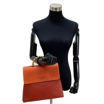 Loewe Shoulder Bag Leather Orange Women