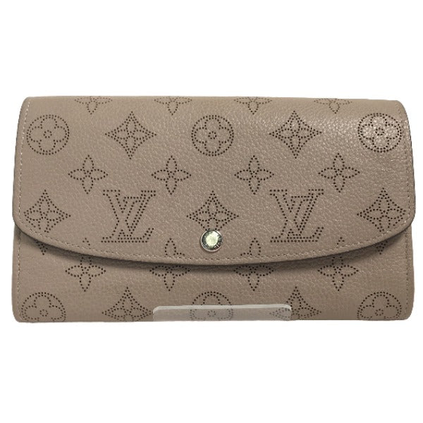 Louis Vuitton Long Wallet Purse M60144 Monogram Mahina Beige Long Wallet Purse Monogram