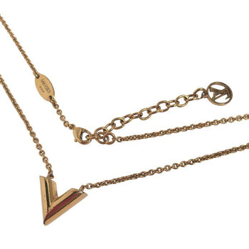 Louis Vuitton Necklace M61083 Gold Plated Gold Necklace Essential V Women