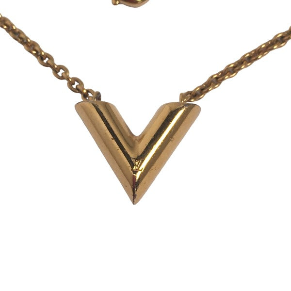 Louis Vuitton Necklace M61083 Gold Plated Gold Necklace Essential V Women
