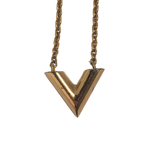 Louis Vuitton Necklace M61083 Gold Plated Gold Necklace Essential V Women