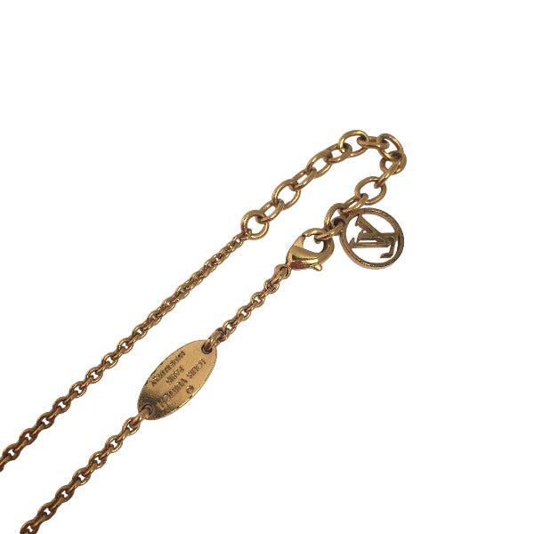 Louis Vuitton Necklace M61083 Gold Plated Gold Necklace Essential V Women