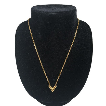 Louis Vuitton Necklace M61083 Gold Plated Gold Necklace Essential V Women