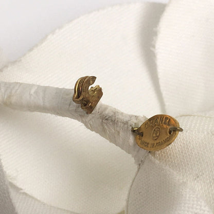 Chanel Brooch Plastic White Camelia With Box Corsage Women