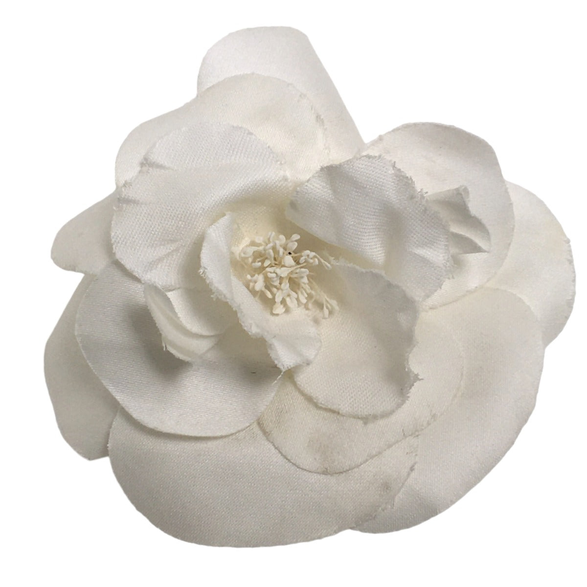 Chanel Brooch Plastic White Camelia With Box Corsage Women