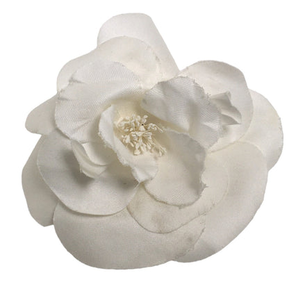 Chanel Brooch Plastic White Camelia With Box Corsage Women