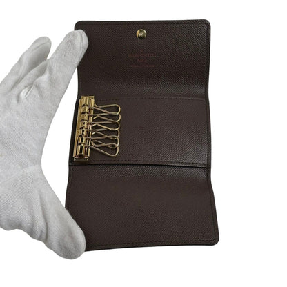 Louis Vuitton Key Case Key Holder N62630 Damier Canvas Brown Key Case Key Holder For 6 Pieces