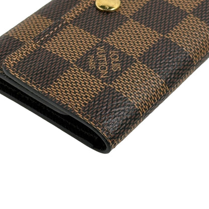 Louis Vuitton Key Case Key Holder N62630 Damier Canvas Brown Key Case Key Holder For 6 Pieces