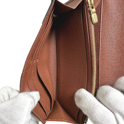 Louis Vuitton Long Wallet Purse M60531 Monogram Canvas Brown Wallet Monogram Portefeuille Sara