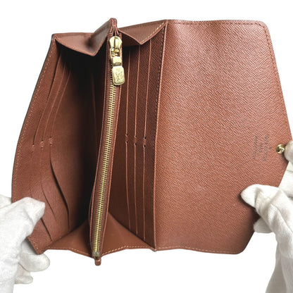 Louis Vuitton Long Wallet Purse M60531 Monogram Canvas Brown Wallet Monogram Portefeuille Sara
