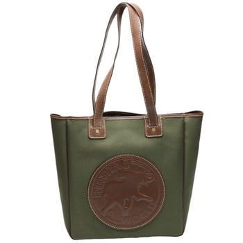 Hunting World Tote Bag Leather Khaki Tote Bag Mens(Unisex)