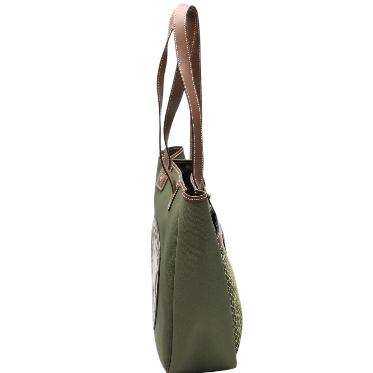 Hunting World Tote Bag Leather Khaki Tote Bag Mens(Unisex)