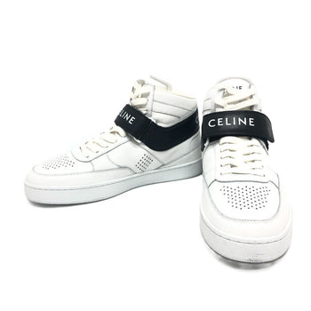 Celine Sneakers Leather White Velcro Strap 39