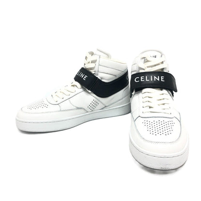Celine Sneakers Leather White Velcro Strap 39