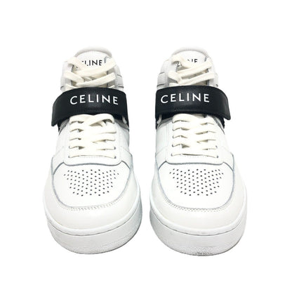 Celine Sneakers Leather White Velcro Strap 39