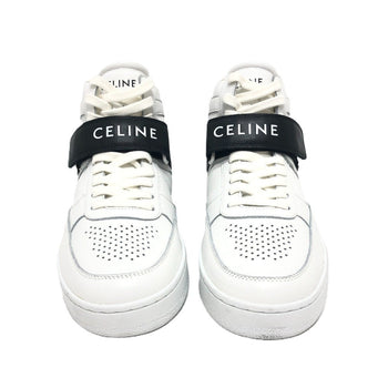 Celine Sneakers Leather White Velcro Strap 39