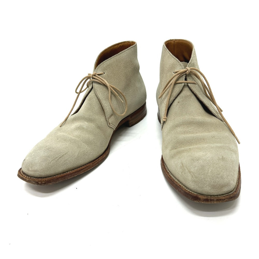 Crockett&Jones Boots Suede / Leather Gray Mens 7E