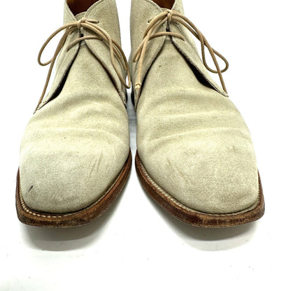 Crockett&Jones Boots Suede / Leather Gray Mens 7E