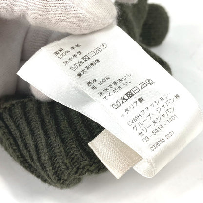 Celine Glove 2Ac55588S Wool Khaki Logo Embroidery Mens S