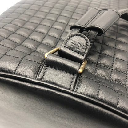 Celine Backpack 188373Bfi Leather Black X Gold Metal Small C Charm Women