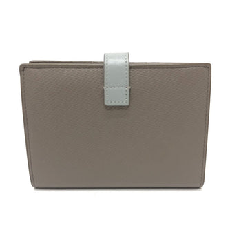 Celine Folded Wallet 10B643Bru Leather Gray Bicolor Medium Strap Wallet Women