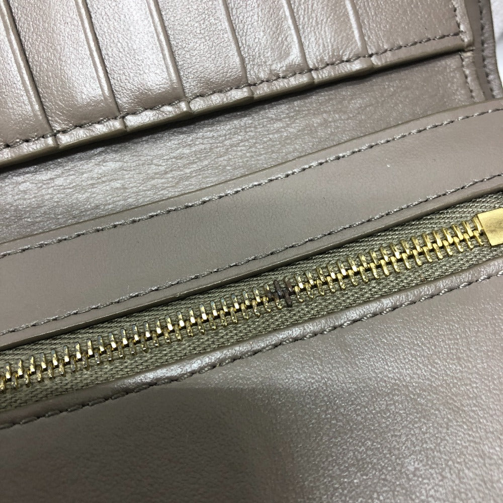 Celine Folded Wallet 10B643Bru Leather Gray Bicolor Medium Strap Wallet Women