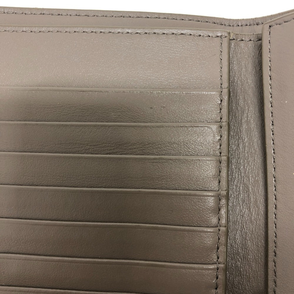 Celine Folded Wallet 10B643Bru Leather Gray Bicolor Medium Strap Wallet Women