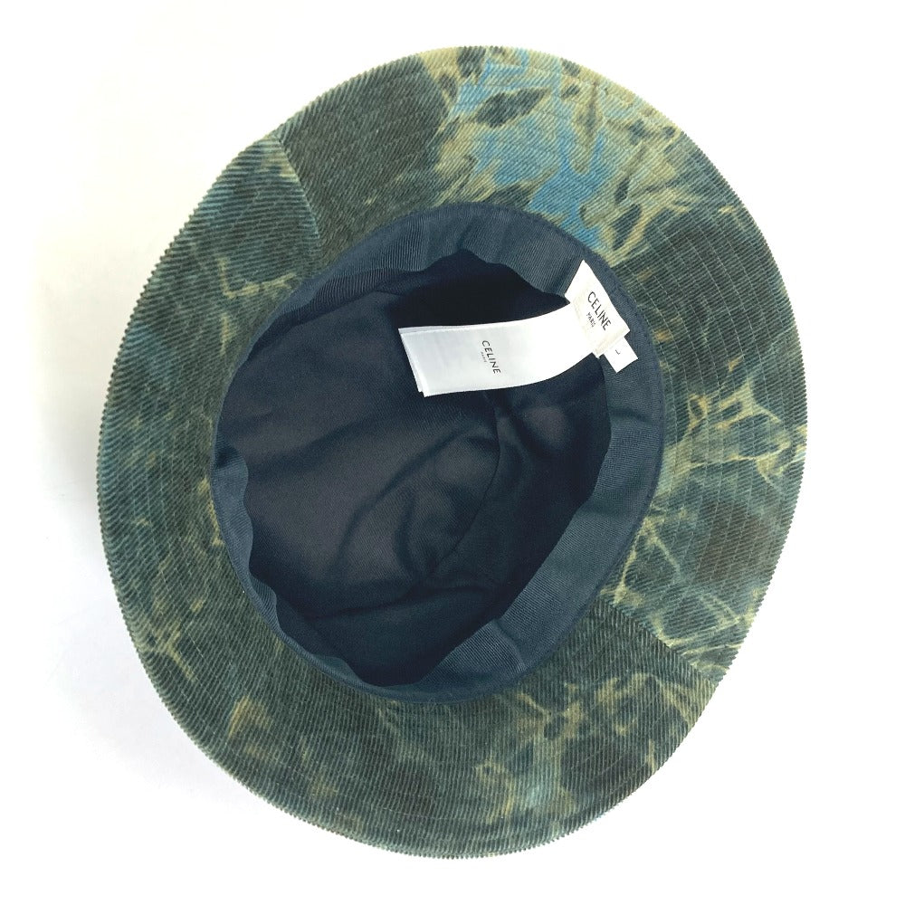 Celine Hat 2Au5B214Q Cotton Green Corduroy Tie-Dye Logo Hat Unisex(Unisex) L