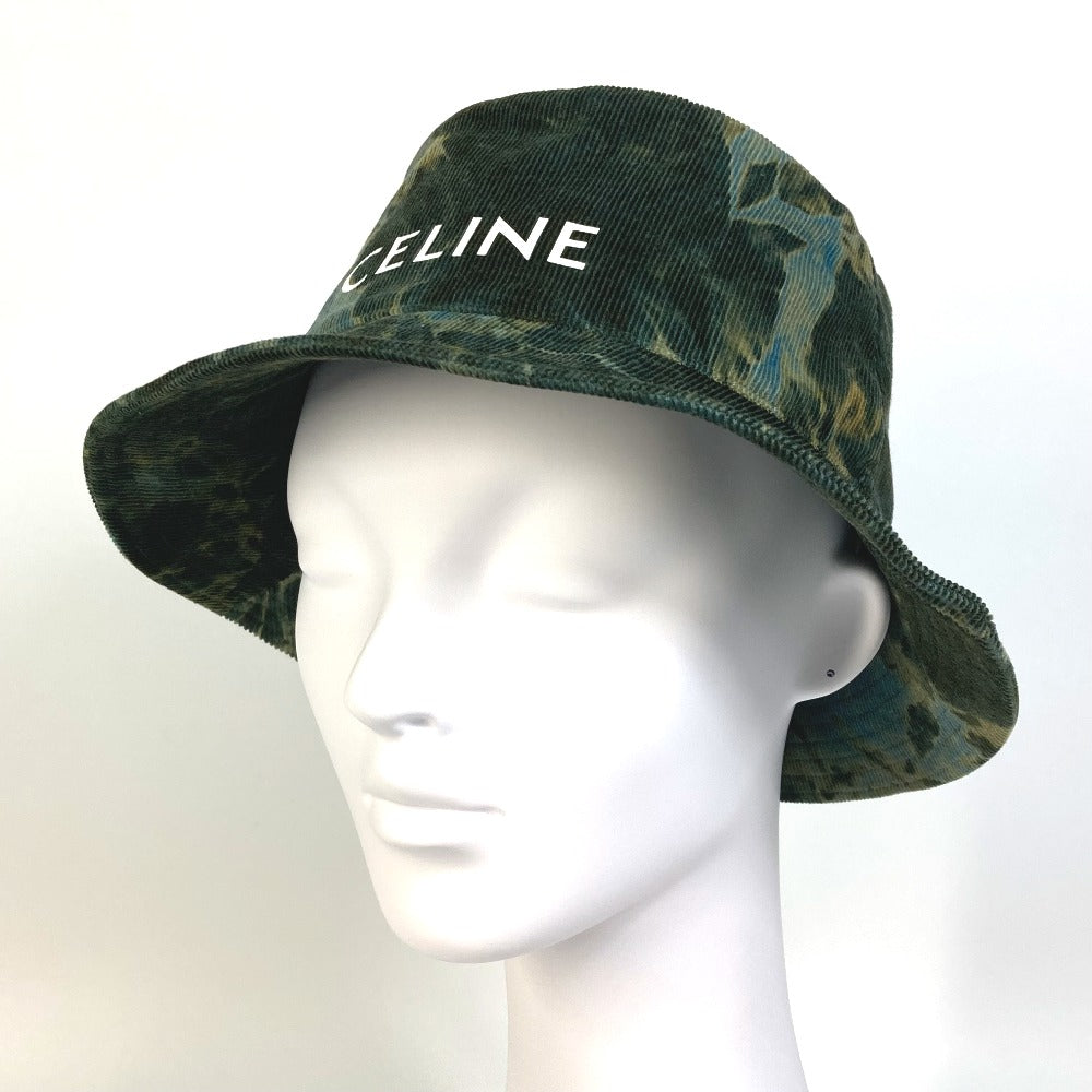 Celine Hat 2Au5B214Q Cotton Green Corduroy Tie-Dye Logo Hat Unisex(Unisex) L