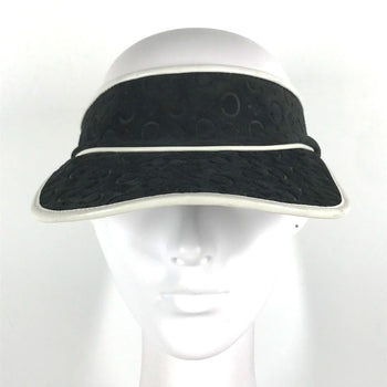 Celine Sun Visor Leather / Suede Black Triomphe Women