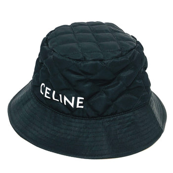 Celine Hat 2Aub0930C Nylon Black Logo Quilting ?