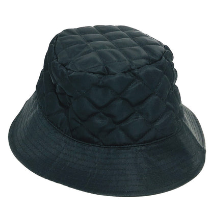 Celine Hat 2Aub0930C Nylon Black Logo Quilting ?