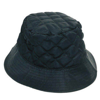 Celine Hat 2Aub0930C Nylon Black Logo Quilting ?
