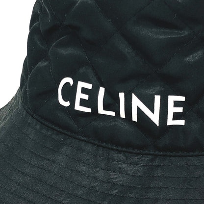 Celine Hat 2Aub0930C Nylon Black Logo Quilting ?